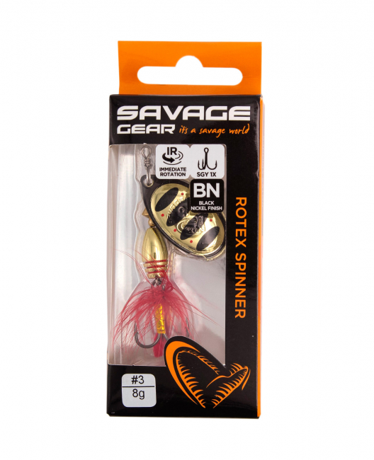 Блесна вращающаяся Savage Gear Rotex Spinner #3 Sinking Gold, 8г