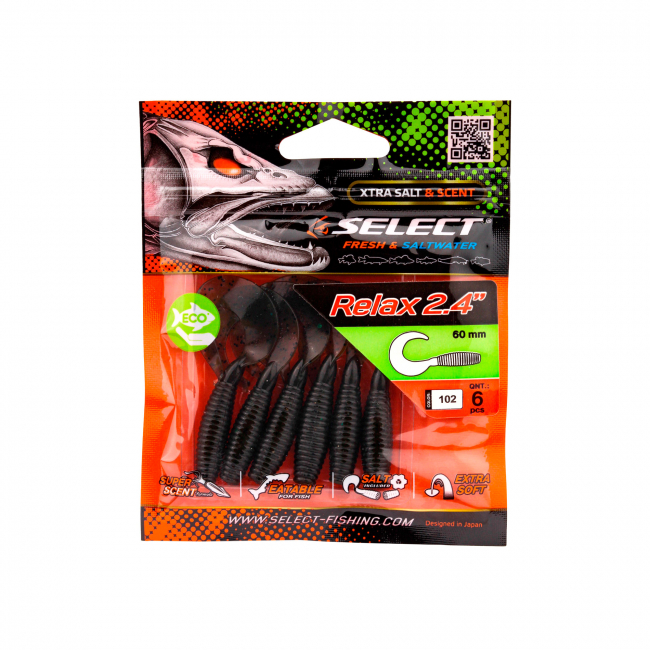 Мягкая приманка Select Relax 2.4" цв. 102
